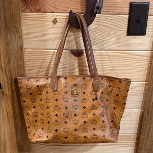 MCM Cognac Visetos Tote Bag